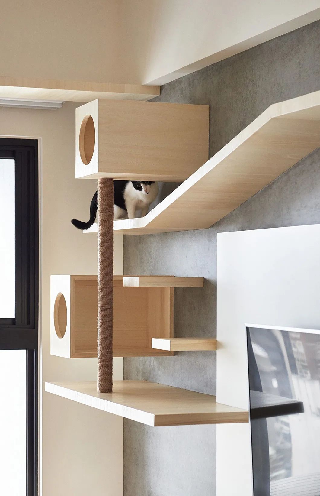 原创85㎡极简毛坯风,只要设计得好,水泥墙也有高级感!