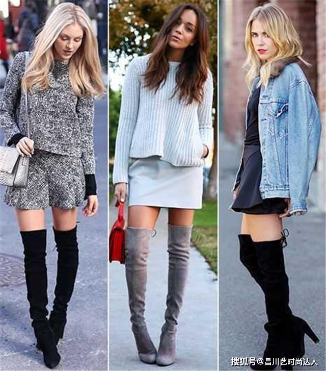 设计 大衣配打底裤过时了!现都流行“短外套+过膝靴”,小个子都爱了