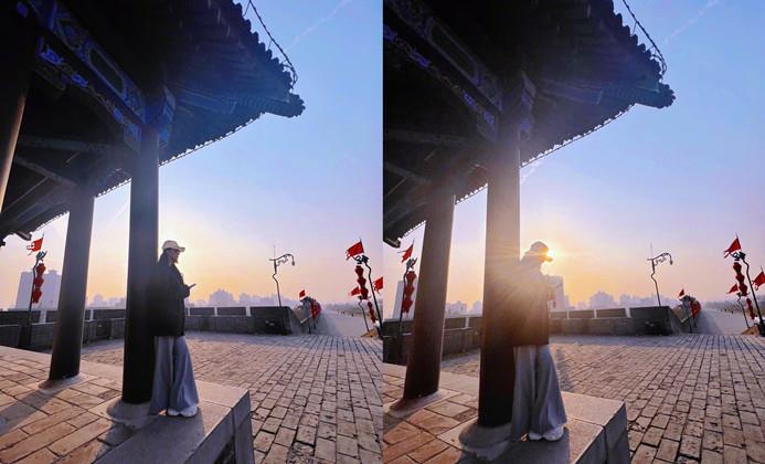 喇叭裤 范冰冰打卡西安！穿黑西装配喇叭裤好抢眼，骑跨式拥抱邻家感十足