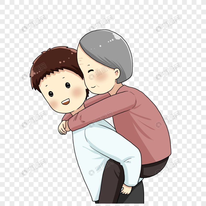 原创背着母亲坐地铁