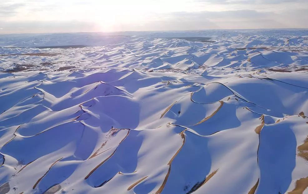 被称为“生命禁区”，塔克拉玛干沙漠下雪了，宛如童话世界一般