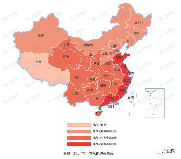 下,电能占终端能源消费比重稳步提升,2030年,2060年将分别提高到35