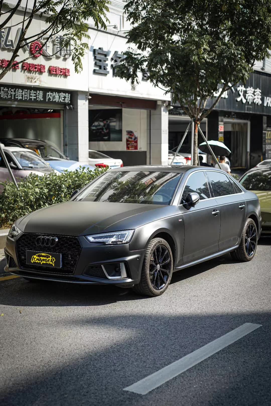 奥迪a4贴膜ichangericr改变者改色膜超亚黑