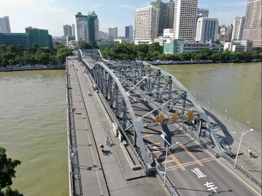 海珠桥单车大军图片