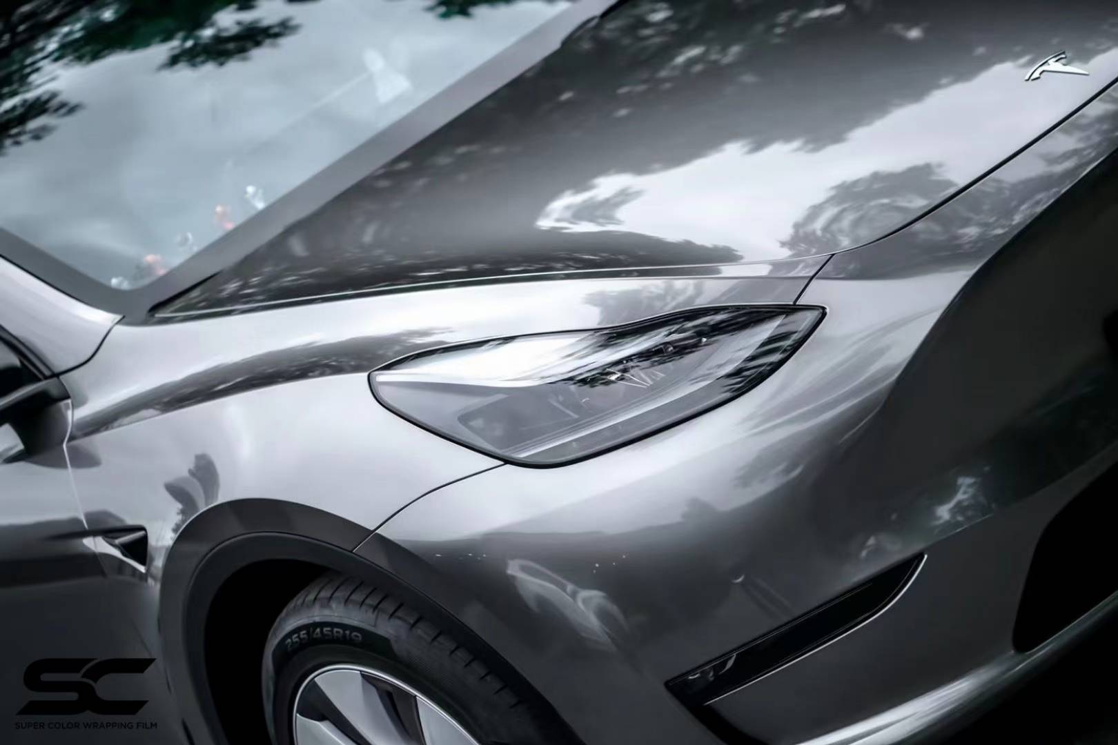 特斯拉model3改色贴膜案例sc改色膜液态银