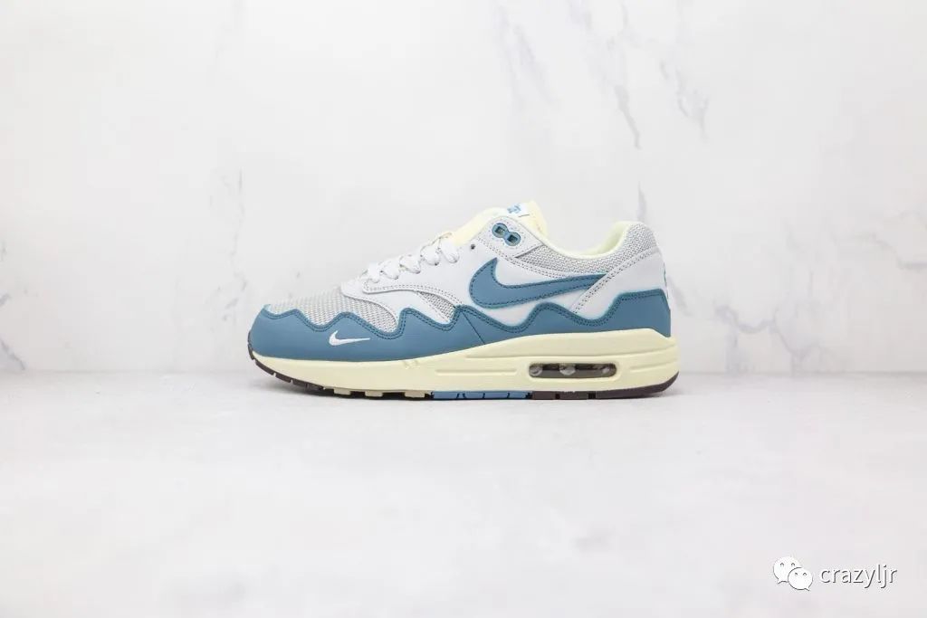 品牌 Nike x Patta Air Max 1 联名款灰蓝波浪纹低帮跑步鞋 DH1348-004