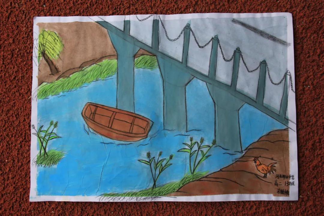 大运河美景儿童画图片