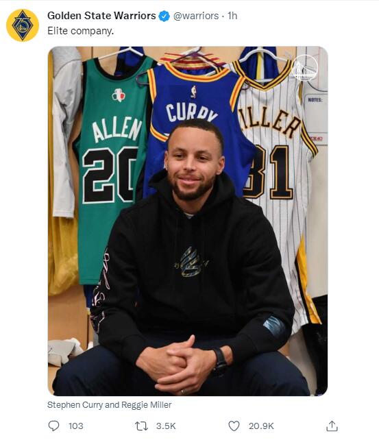 雷阿伦|2974个三分历史第一！NBA官方连续庆祝，全美转发库里纪录消息
