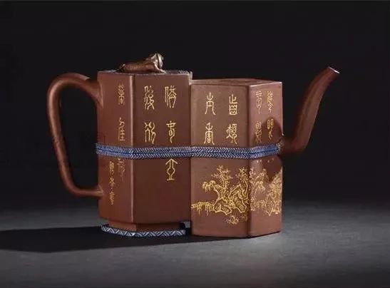 5万元乾隆帝好古,壶上描金篆书为,朱熹为白鹿洞书院所撰的对联"日月