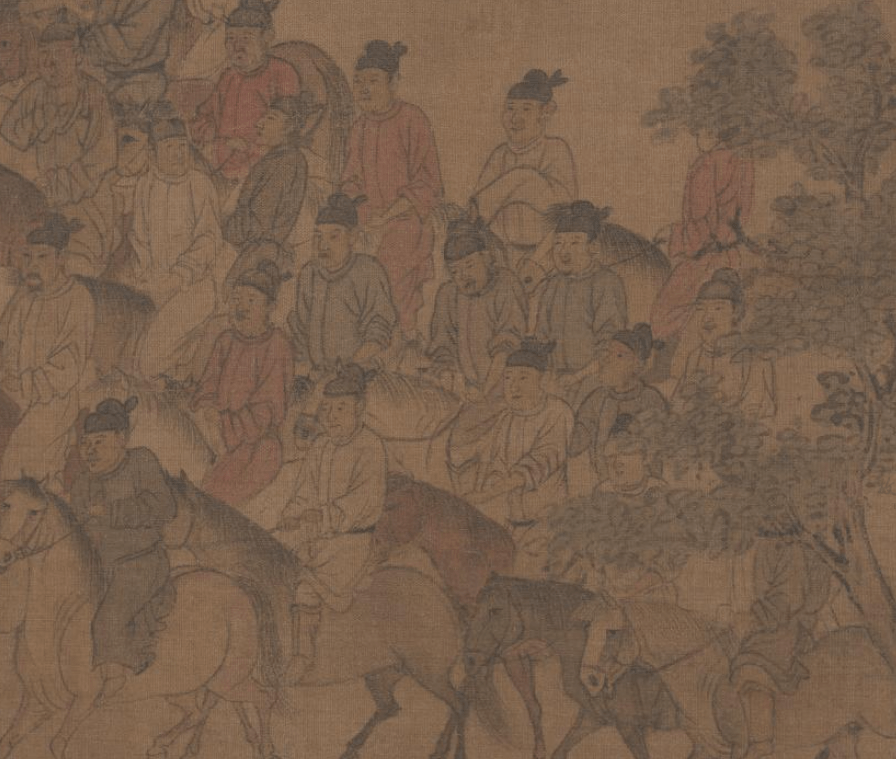 名画记李公麟临韦偃牧放图卷千匹骏马洋洋大观