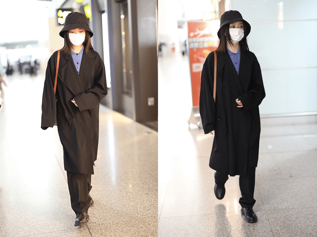 黑色 谭松韵都已经31岁了，可感觉还没怎么长大，穿黑衣真像小女孩