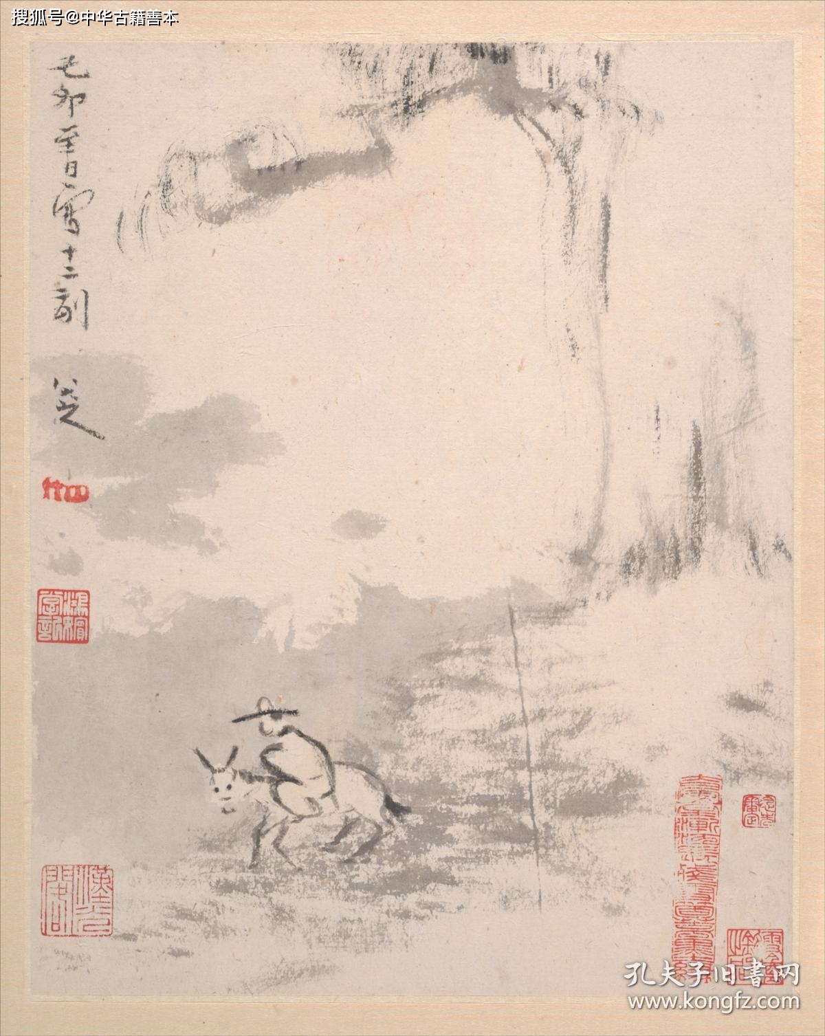 册页|八大山人绘画册页：明清水墨写意画划时代的大师