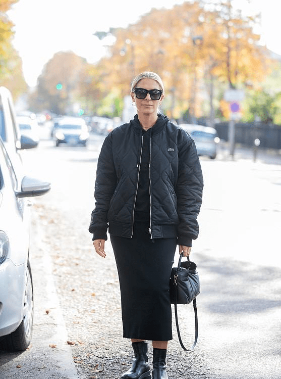 黑色 黑色棉服的时尚搭配推荐来了，这么搭配不仅时髦，还挺有特色