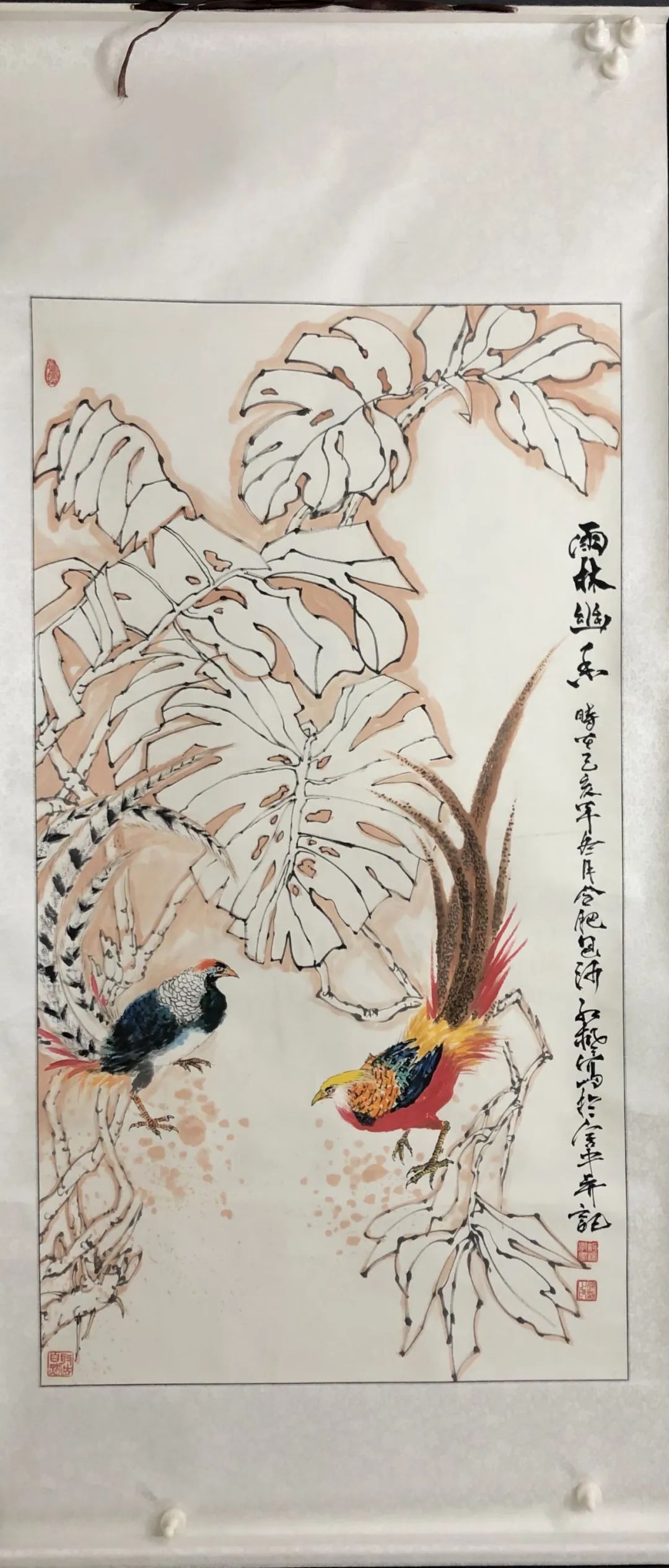 徐勇笔下的花鸟,意境生动,非常耐看!_甘竹轩_书画_写意