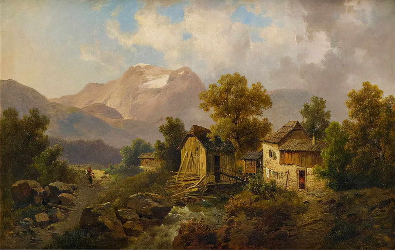 原创奥地利艺术家约瑟夫托马雅戈尔风景油画作品欣赏