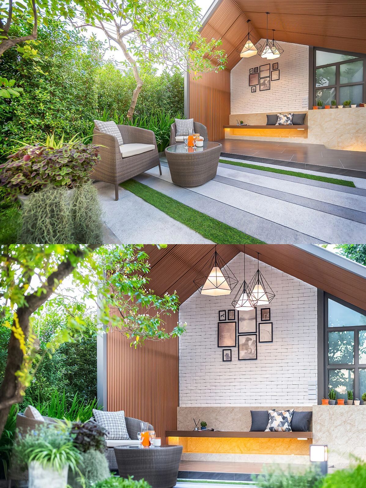 庭院设计:现代简约风庭院改造,在城市中感受惬意温馨的花园生活_景观