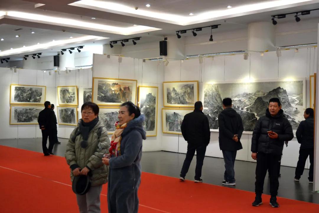 載藝新枝一一李承志吳毅民田在武劉建國新春國畫作品展盛大開幕