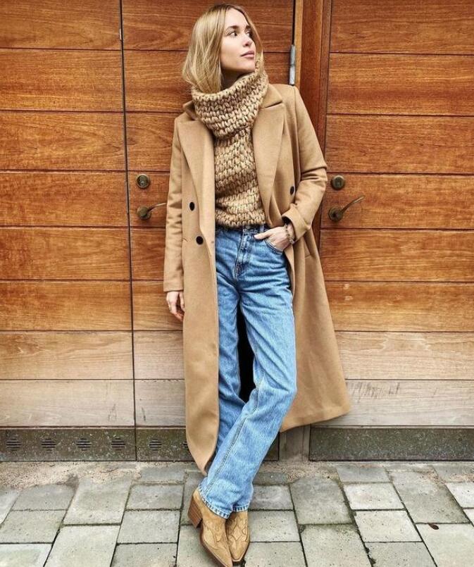 牛油果 时尚穿搭技巧H形大衣+高跟鞋