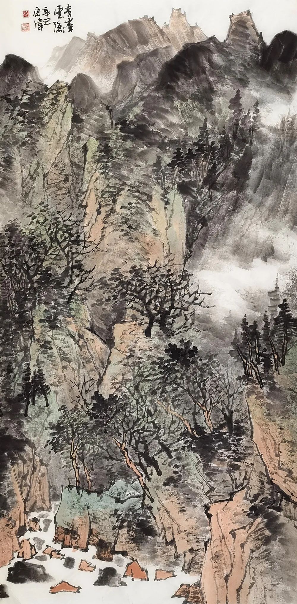 【作品鉴赏】孙宏伟,斋号汀蘭轩,国家一级美术师,中国山水画协会会员