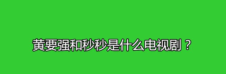 什么|黄要强和秒秒是什么电视剧？剧中魏豆豆的饰演者是谁？