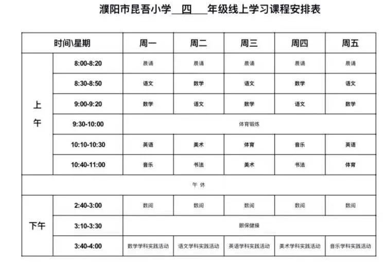 昆吾|线上教学有序开展 共克时艰迎接挑战—濮阳市昆吾小学各年级线上授课有条不紊