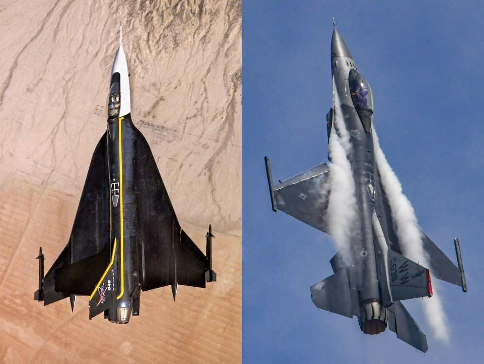 army, navy, air force, aircraft, F-16XL (Left) and F-16 (right)