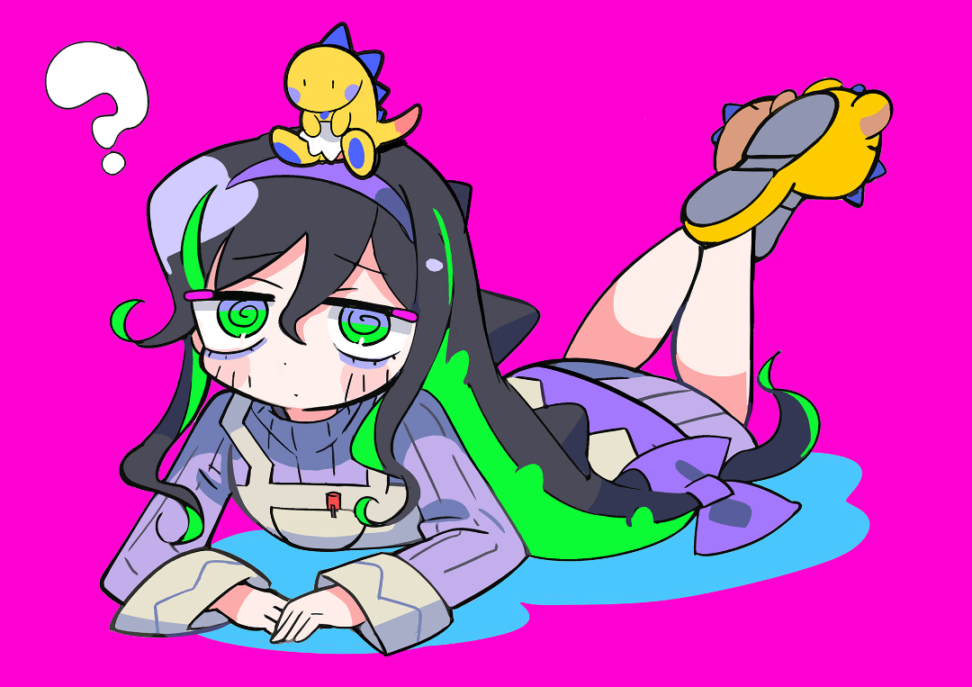 卡通涂鸦风的q版美少女插画人物造型很具鲜明的个性