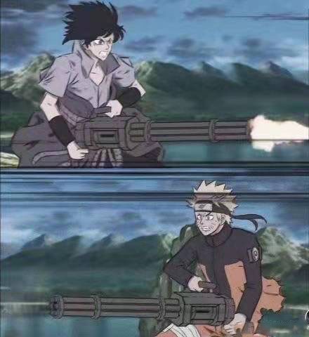 当鸣人结印掏出一把枪?