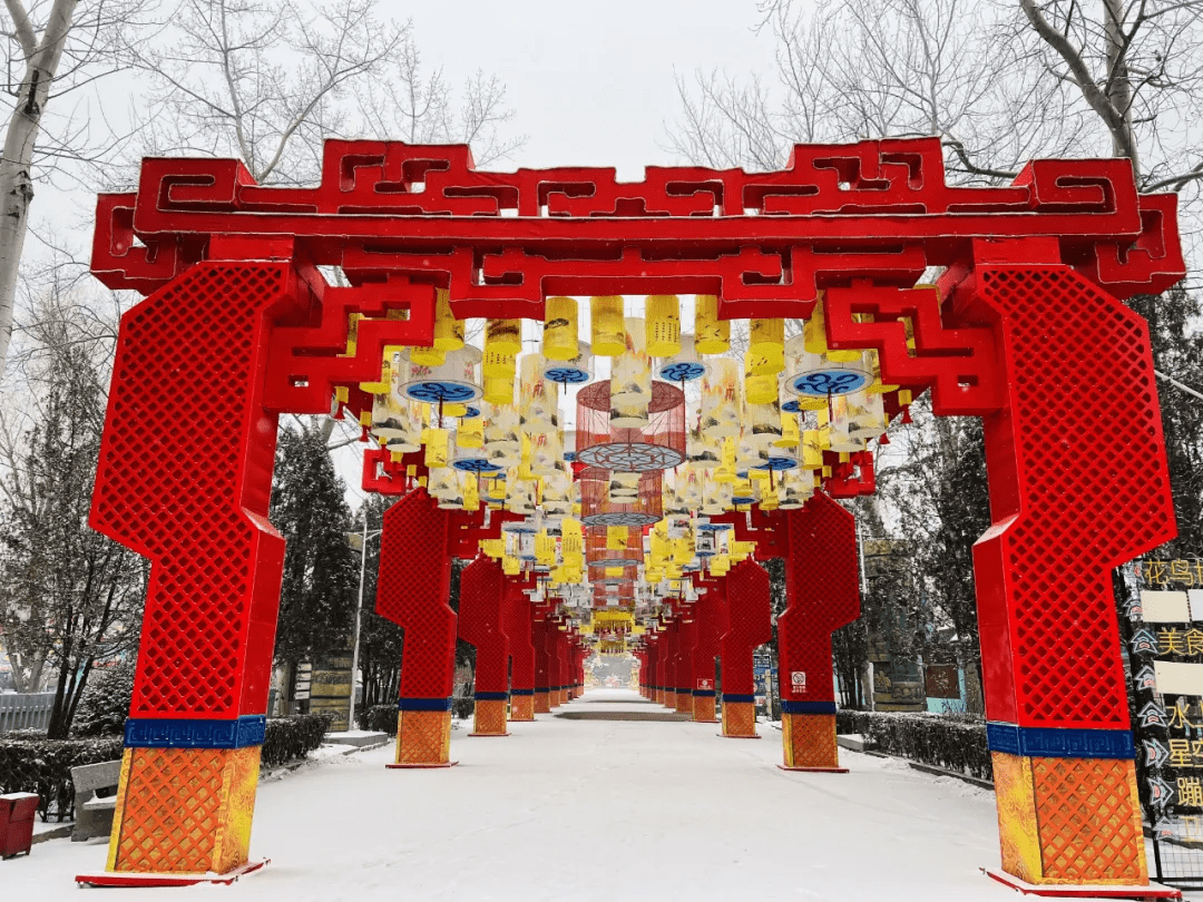 声音|贾家庄冬日雪景美如画，雪后观灯展，美轮美奂