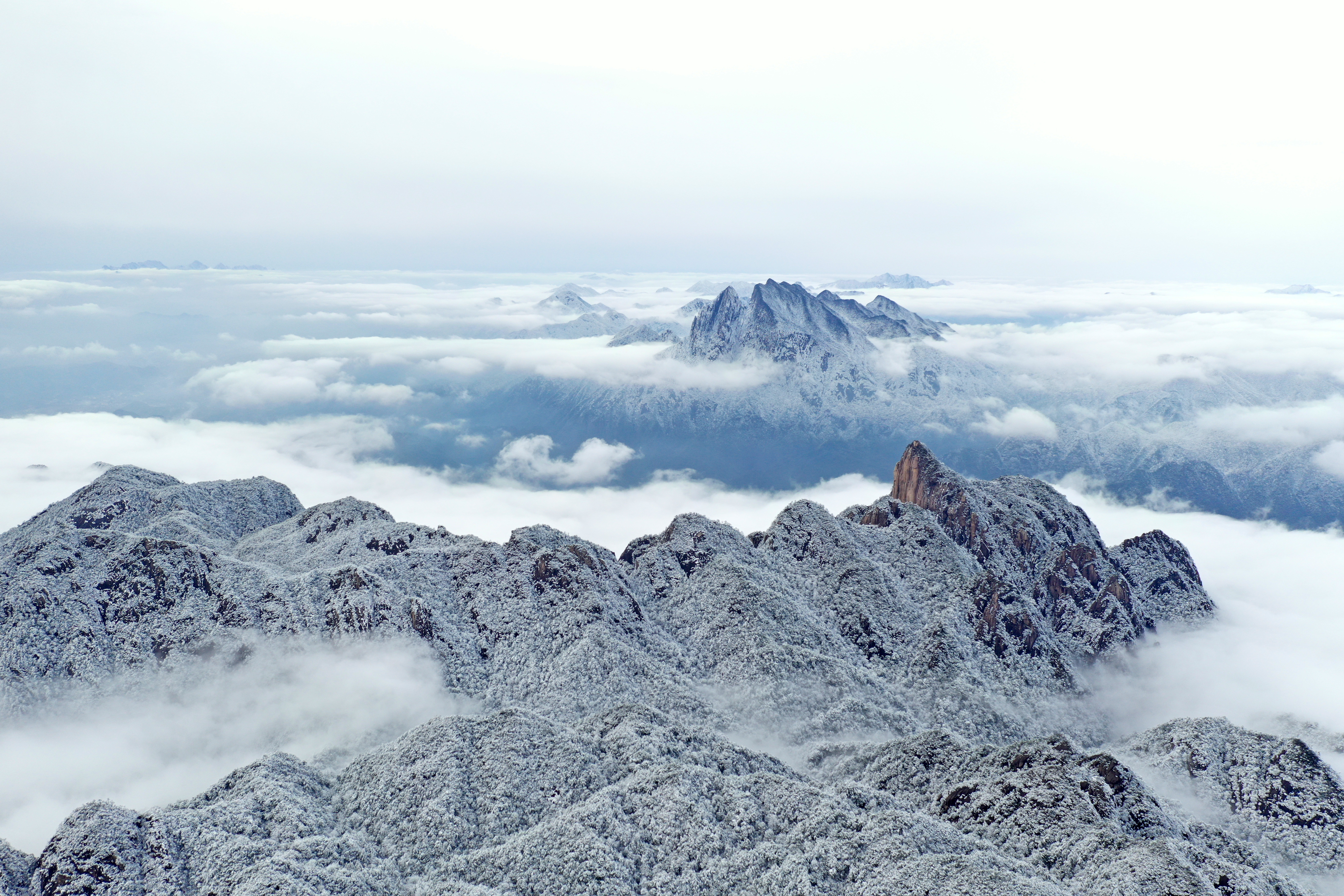 上饶三清山雪景图片