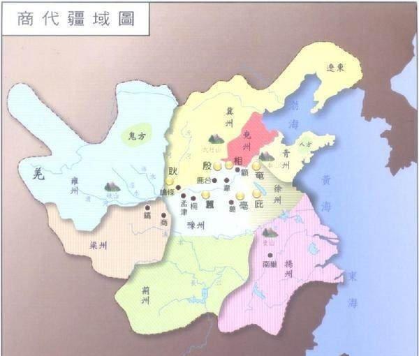 商朝时期中国地图图片