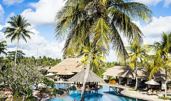 坐落在绿意的山坡上，满眼之中皆是自然，巴厘岛度假酒店