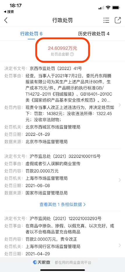 衣念 标价1598元，成本只有75元！知名品牌被罚！