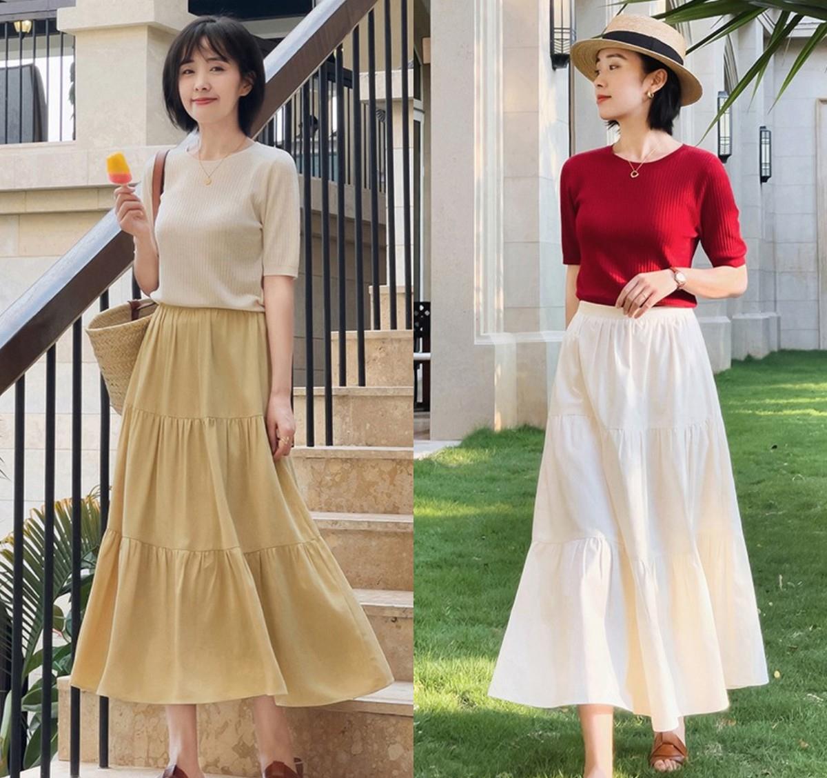 西装 立春，穿“半身裙”很有女人味，但要选对款式、搭对上衣才更优雅