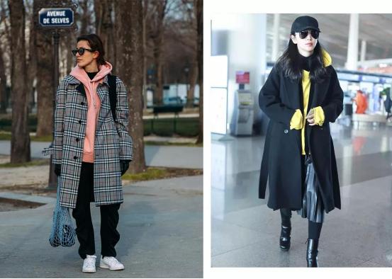 她这套搭配也很好看,黑色高跟过膝长筒靴也是今年的潮流.