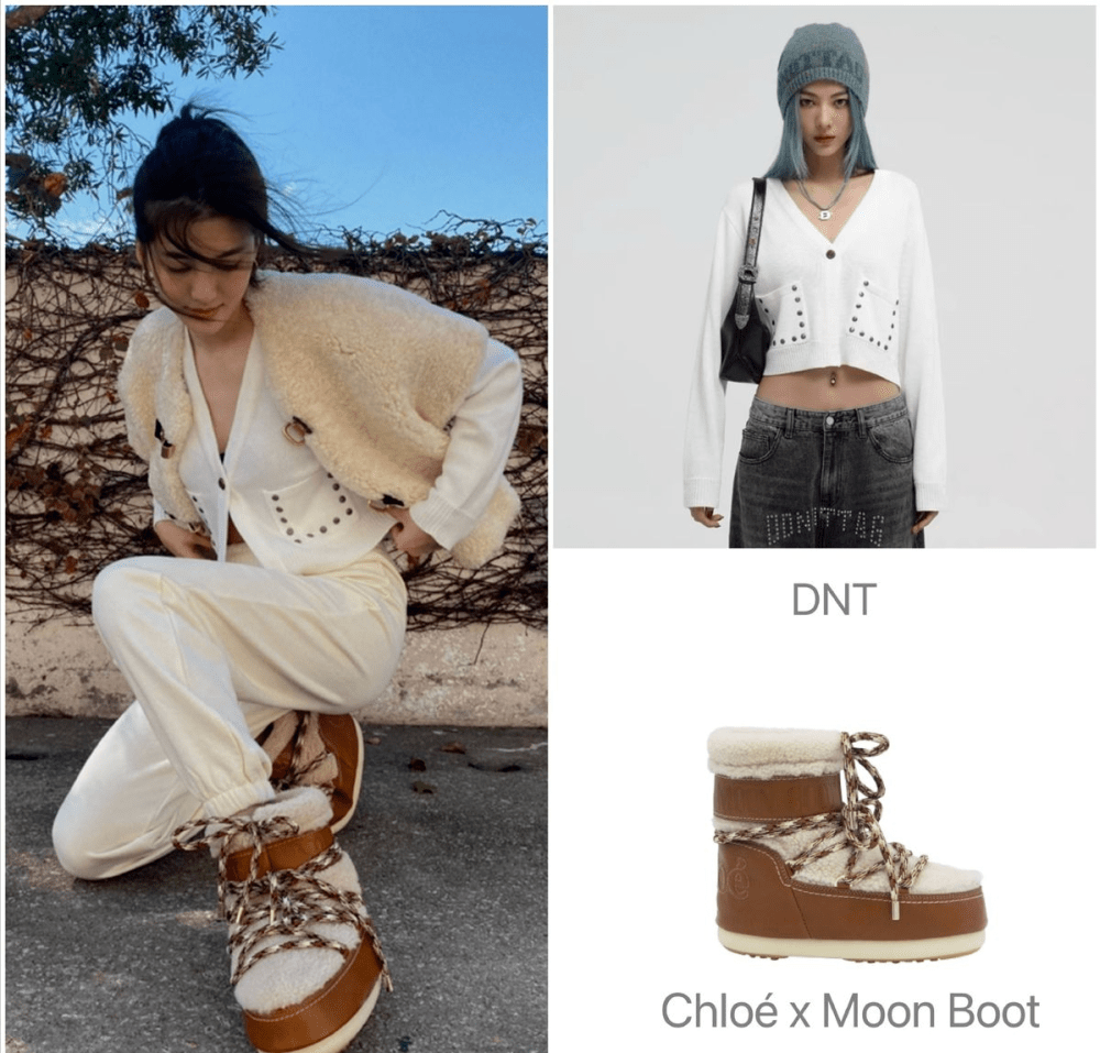 身材 吴千语和胡杏儿母子三人合照,穿一条红色小香风裙,挺有名媛感的