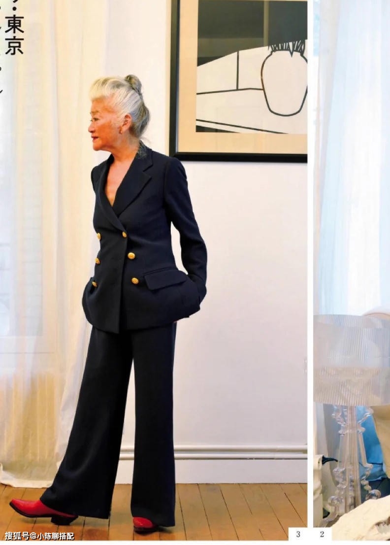 套装 80岁微胖奶奶老去之后照样时髦,满头白发也能穿出优雅气场
