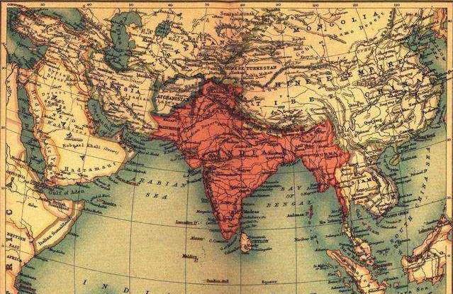 英属印度地图马克思评价这段历史道:大莫卧儿的无限权力被他的总督们