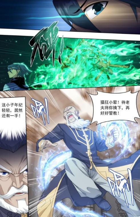 叶家大长老对萧炎动起手来 萧燕 漫画 叶子