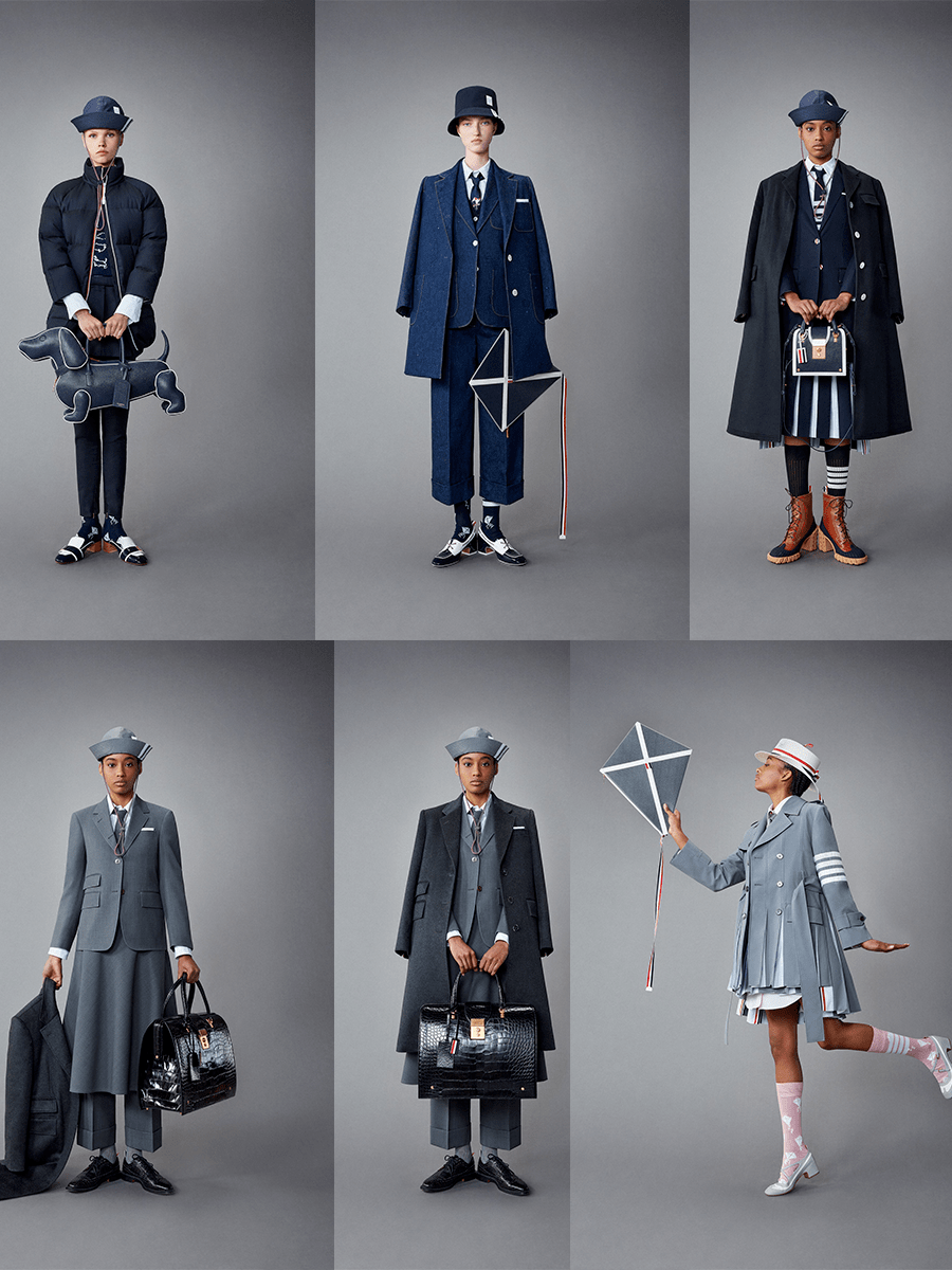 增加了 Thom Browne 2022度假系列，疯狂的女性主张，古怪时髦的褐色风格