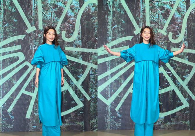 田馥甄 Hebe田馥甄久违露面!穿宝石蓝长裙肿得像孕妇,打扮臃肿太浪费身材