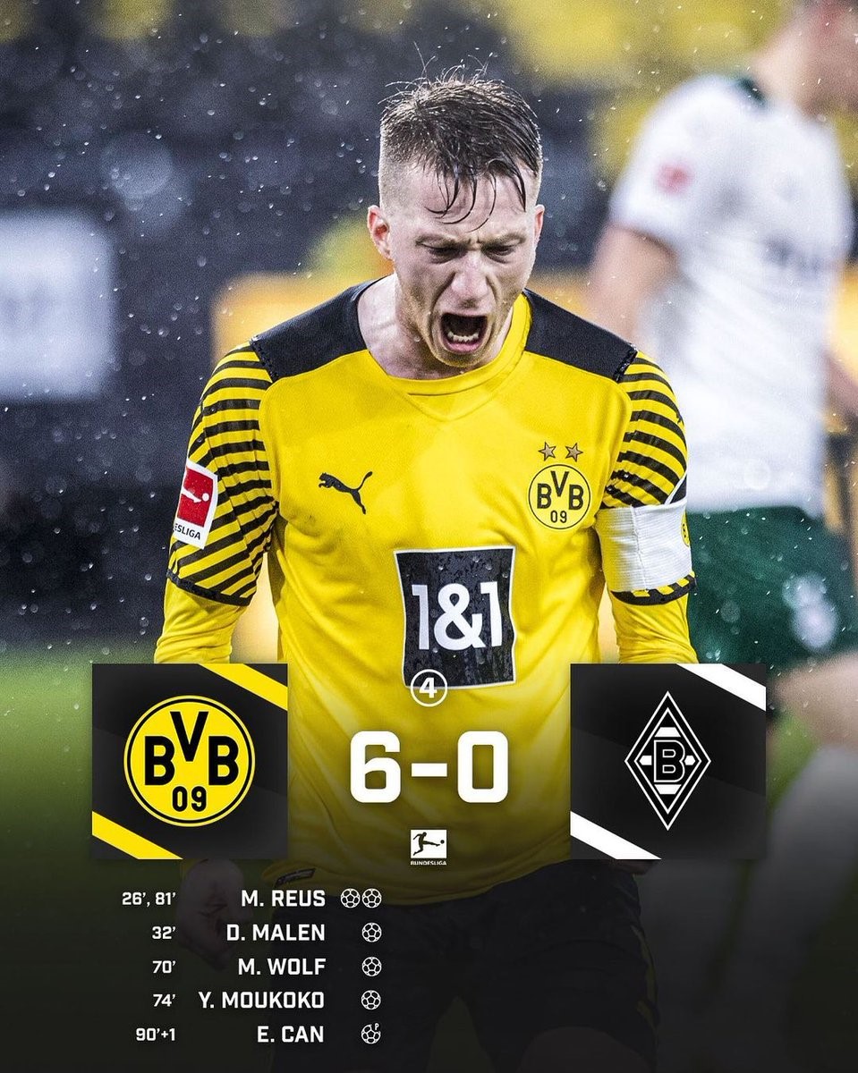 在与门兴的比赛中,多特前锋罗伊斯奉献2球3助,据统计,本赛季五大联赛