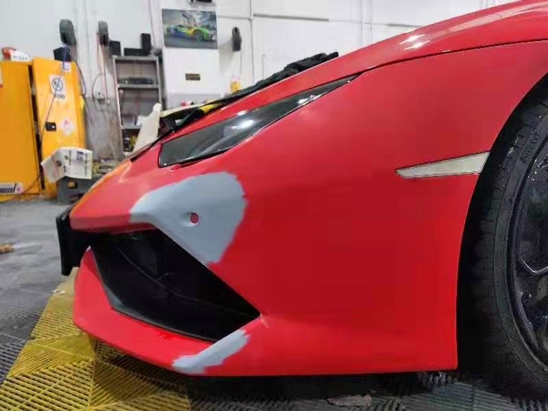 超跑喷漆兰博基尼前杠无色差局部喷漆
