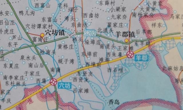 莱阳丁字湾地图图片