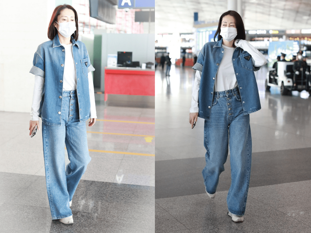 岁数 刘敏涛的身材管理真到位,这么大岁数还有小蛮腰,穿搭随性好显瘦