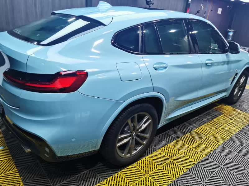 skto改色膜宝马x4改色海风蓝