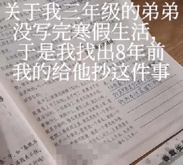 时隔八年的奇迹 学校寒假作业 世袭制 小学生跨越时空抄作业 中小学 中国启蒙教育