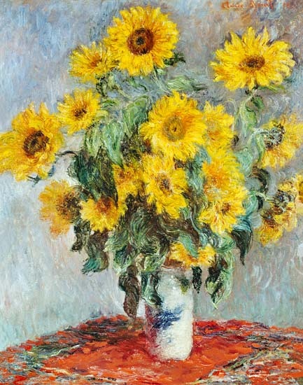 印象派大师莫奈的花卉静物油画作品_搜狐网