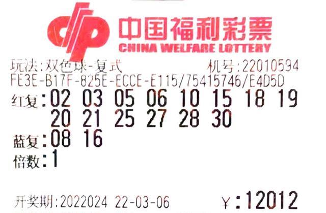 双色球第22024期晒票单式10倍投与18万元复式票谁能喜迎大奖