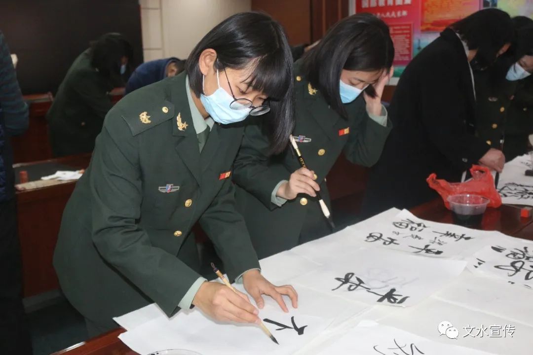 英雄|刘胡兰英雄民兵班：书法联谊庆“三八”